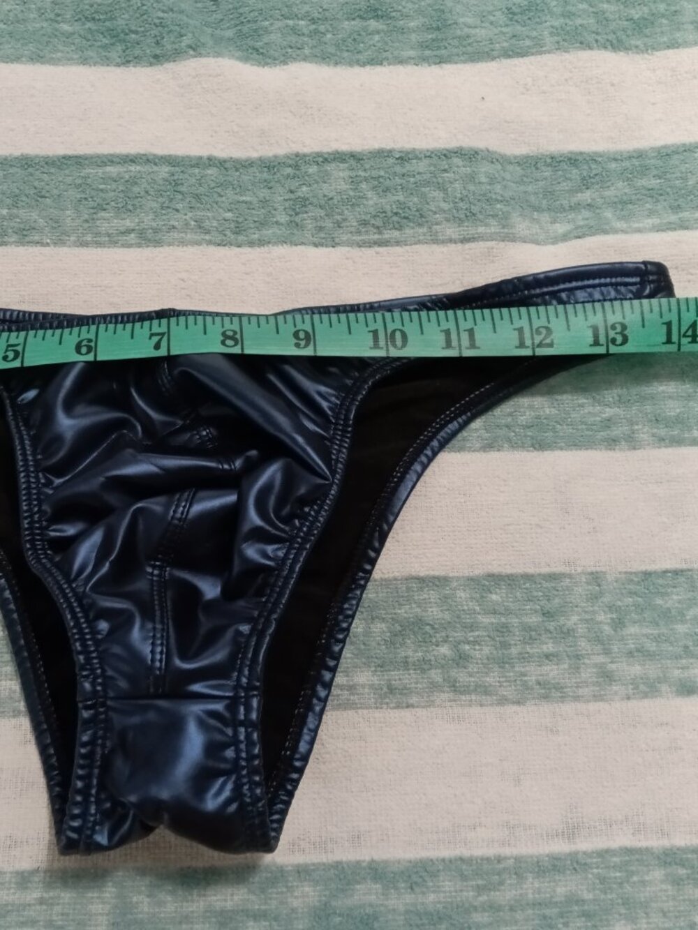 NIB ASIAN RUBBER LOOK CHEEKY UNDERWEAR BIKINI BRIEF, ASIAN "M", (Best 30"-32")